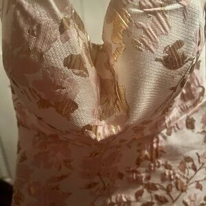 B Darlin Pink Dress with Gold Accents